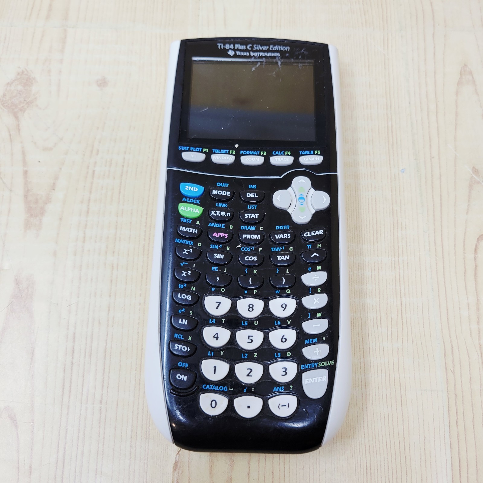 TI-84 Plus C Silver Edition Graphing Calculator (Black) SCRATCHES ON SCREEN