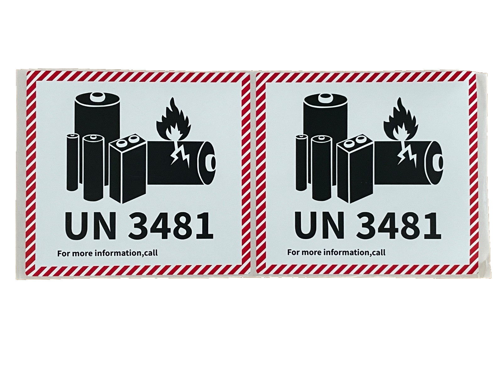 6 Lithium Ion Battery Warning Stickers Labels 4.7″ x 4.3″ Box Packaging UN3481
