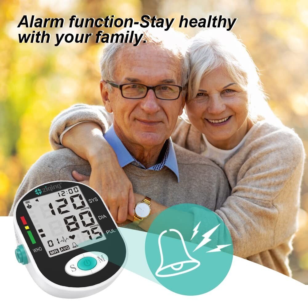 LCD Digital Blood Pressure Monitor Arm BP Large Cuff Pulse Meter Machine & Voice