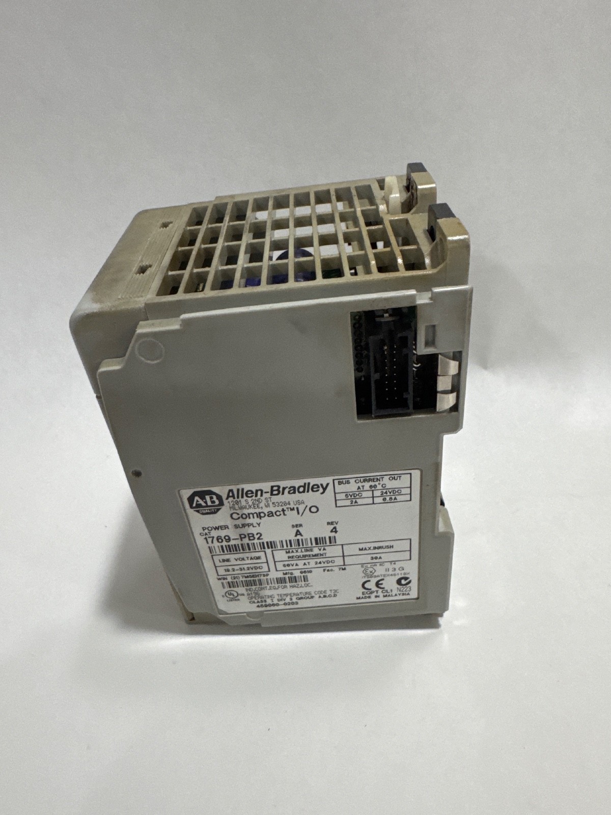 Allen-Bradley 1769-PB2 CompactLogix Power Supply Module Ser A Rev 4