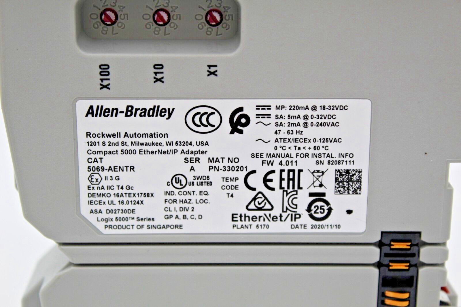 Allen-Bradley 5069-AENTR Compact5000 Ethernet/IP Adapter Module