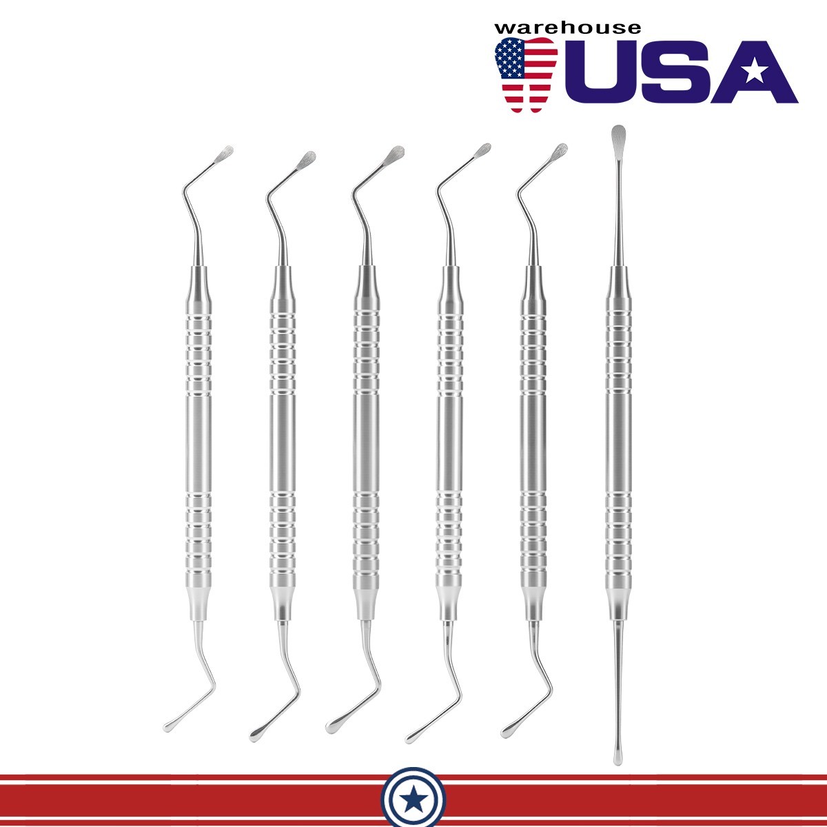 Dental Spoon Excavator Restorative Alveolar Socket Curette Double Ended
