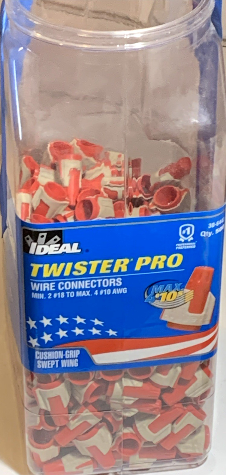 IDEAL 30-644J 344 Red/Tan Twister® ProFLEX™- Partial Jar of 500 – Flexible Skirt