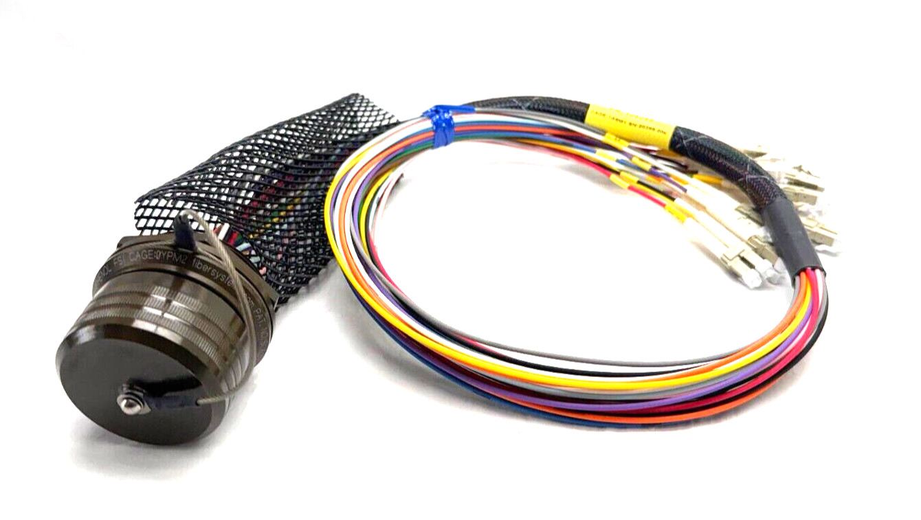AMPHENOL Fiber MILSPEC TFOCA-III FS5H8000 24 Fiber Receptacle 12x Duplex LC