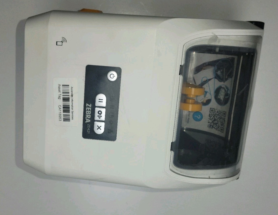 Zebra ZD421 Desktop Barcode Label Printer USB and Ethernet Connectivity