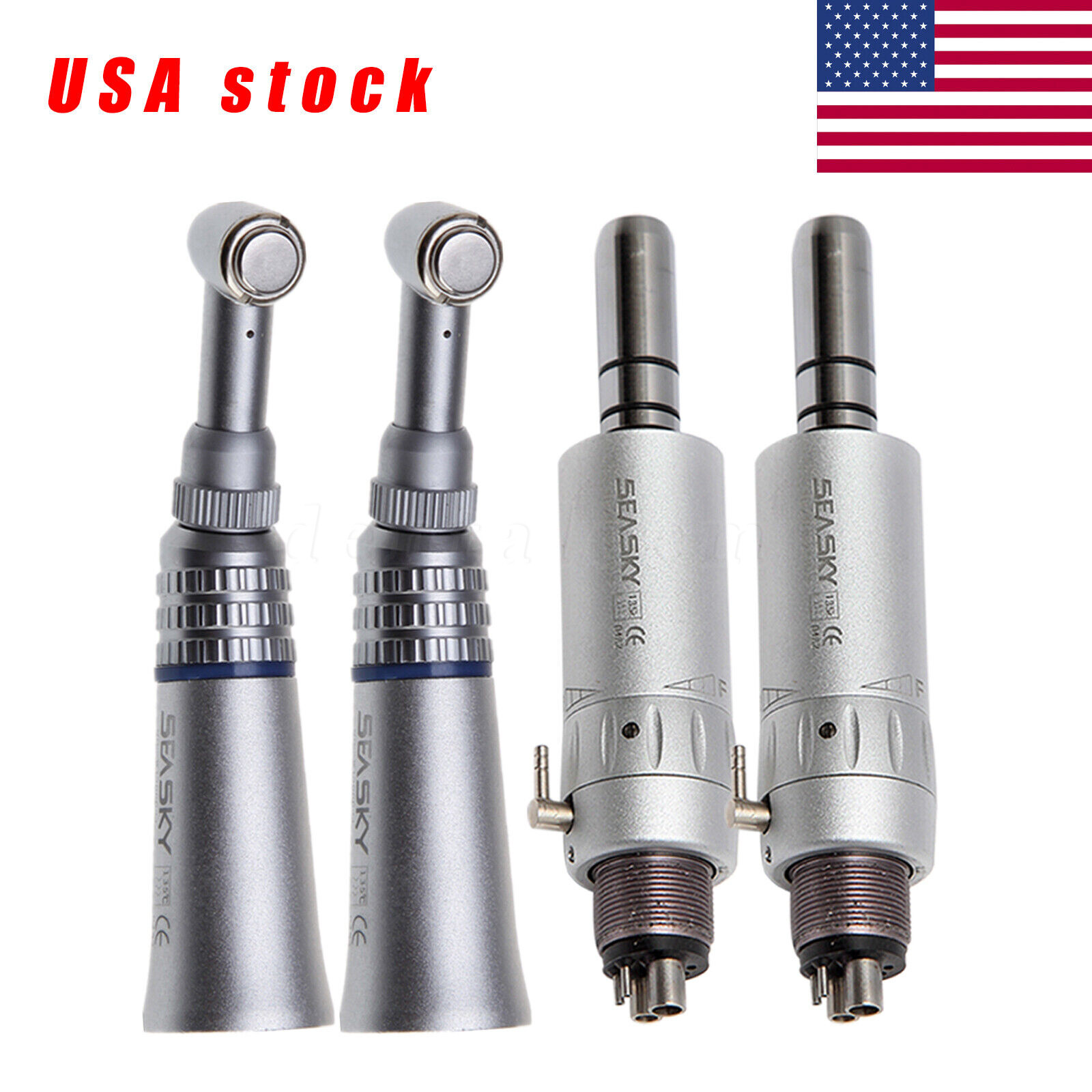NSK Style Dental Slow Speed Handpiece Push Button Contra Angle Air Motor E-type