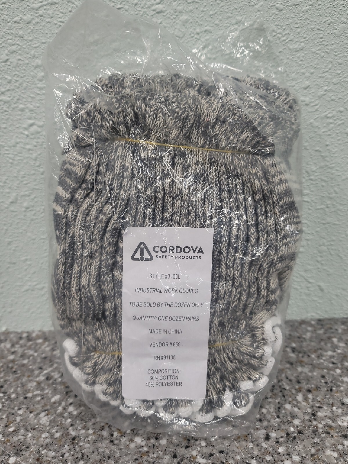 (12-Pair) Machine Knit, Medium Weight: #3100 Industrial Work Gloves Large