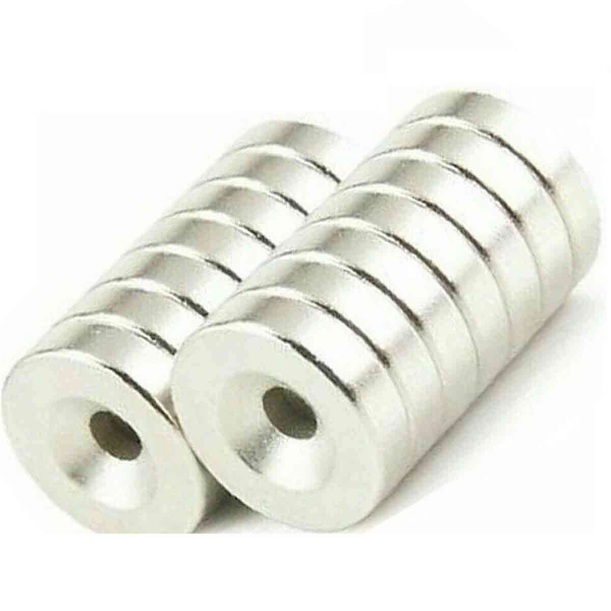 Countersunk Ring Round Disc Strong Magnets Rare Earth Neodymium Hole N35
