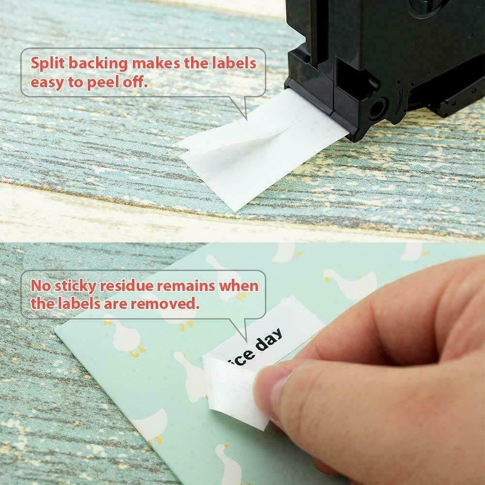 5 PK Fit for Brother P-Touch TZe-231 TZ-231 12mm White Standard Laminated Tape