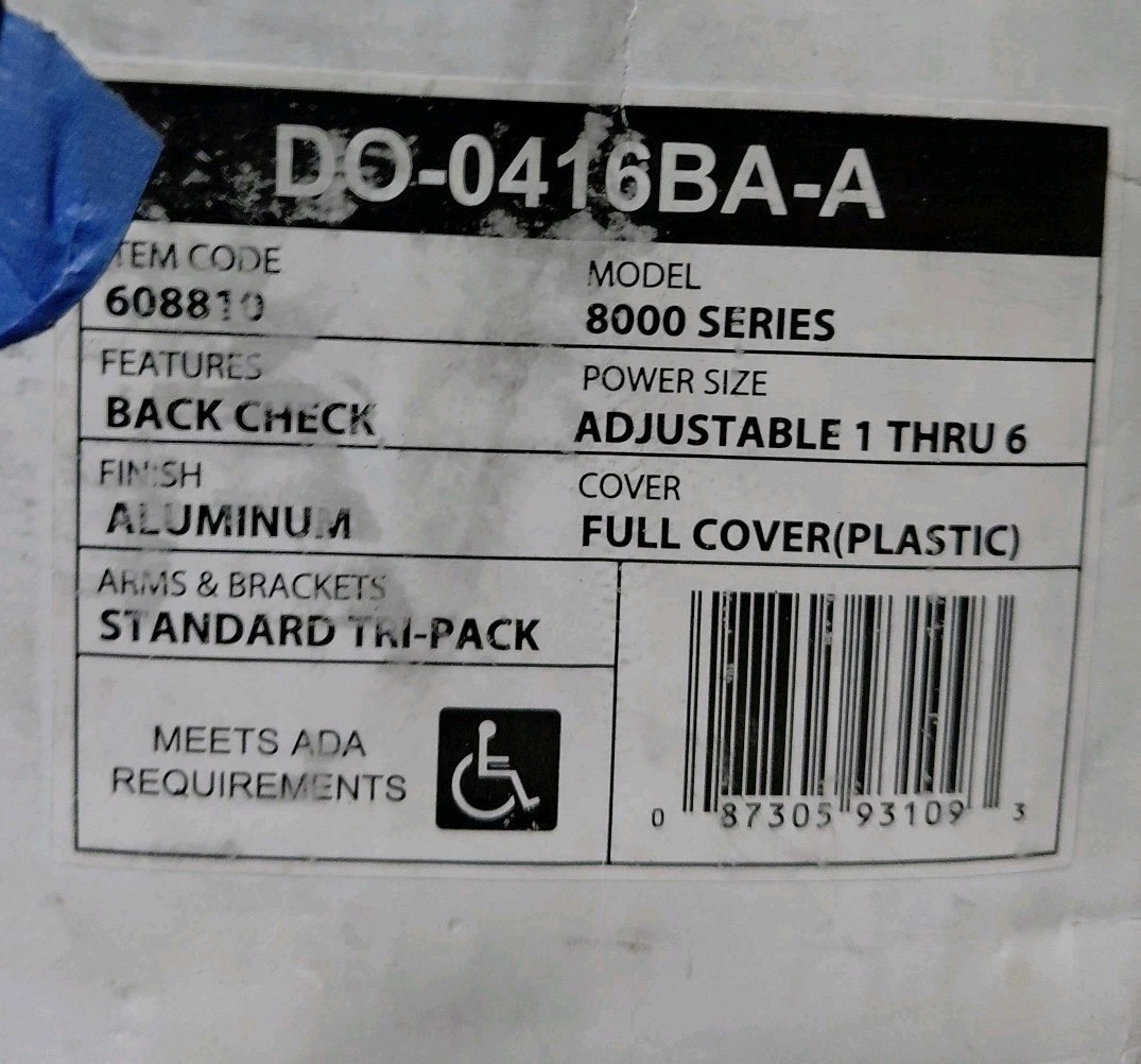 Delaney DO-0416BA-A 8000 Series Door Closer