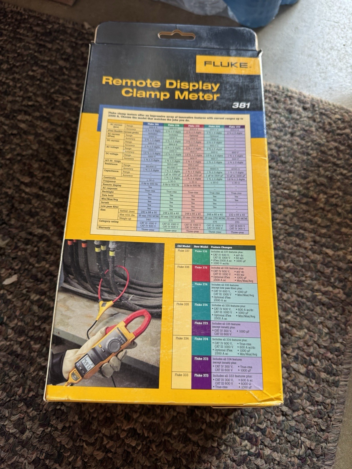 Fluke 381 (3610452) Remote Display 1000 A TRMS Clamp w/I Flex