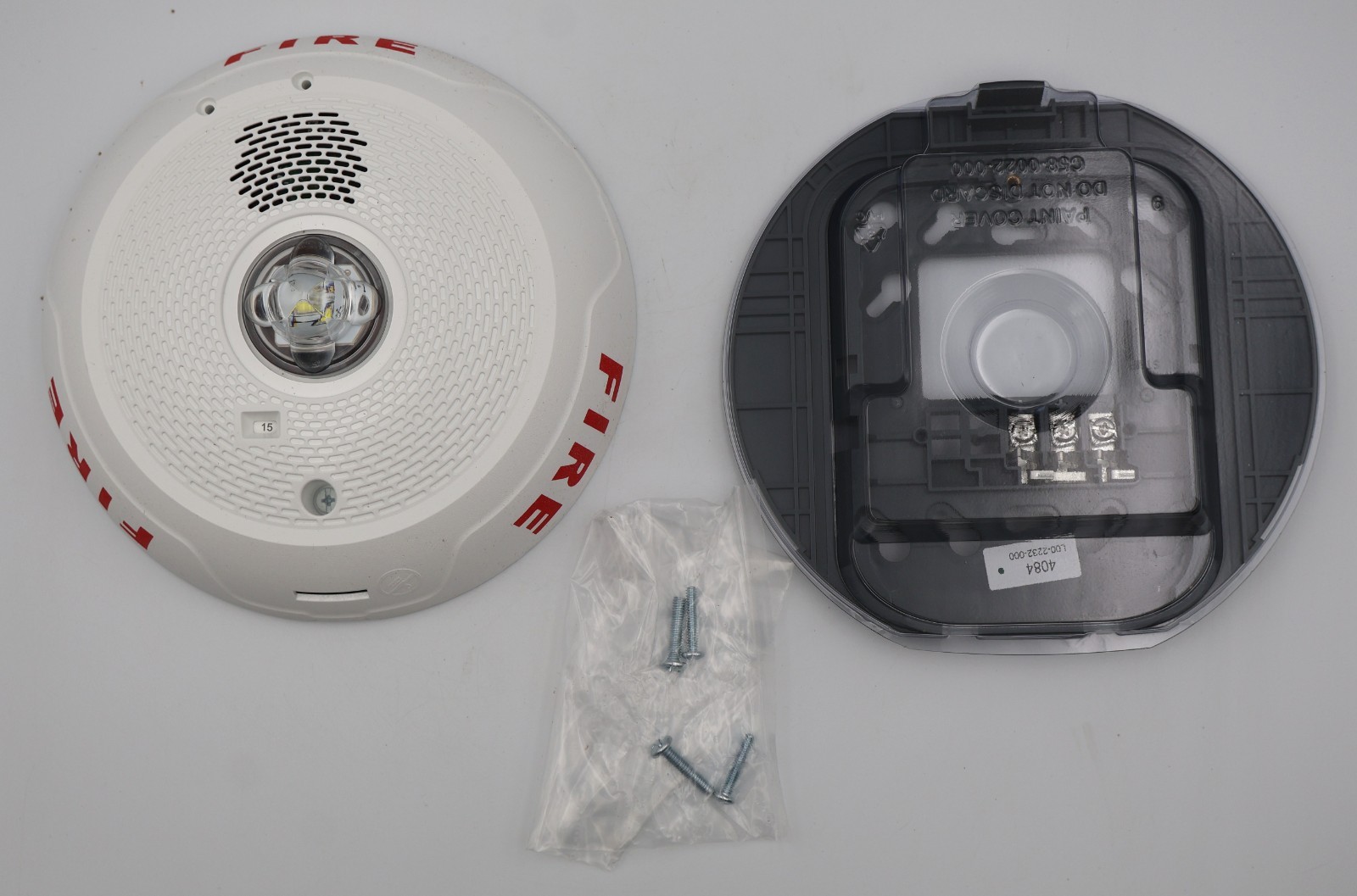 System Sensor Ceiling Mount Horn Strobe PC2WLED 12/24 VDC, LED, White FIRE ALARM