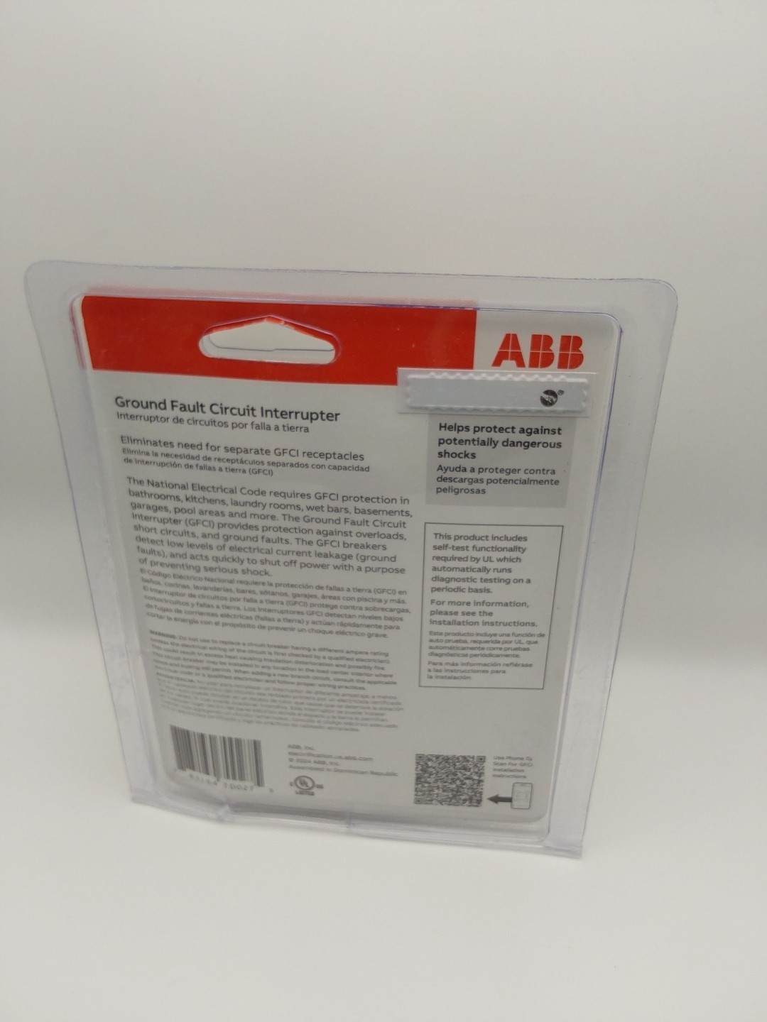 ABB 50A 240V Double Pole Ground Fault Breaker with Self-Test THQL2150GFT2A New G