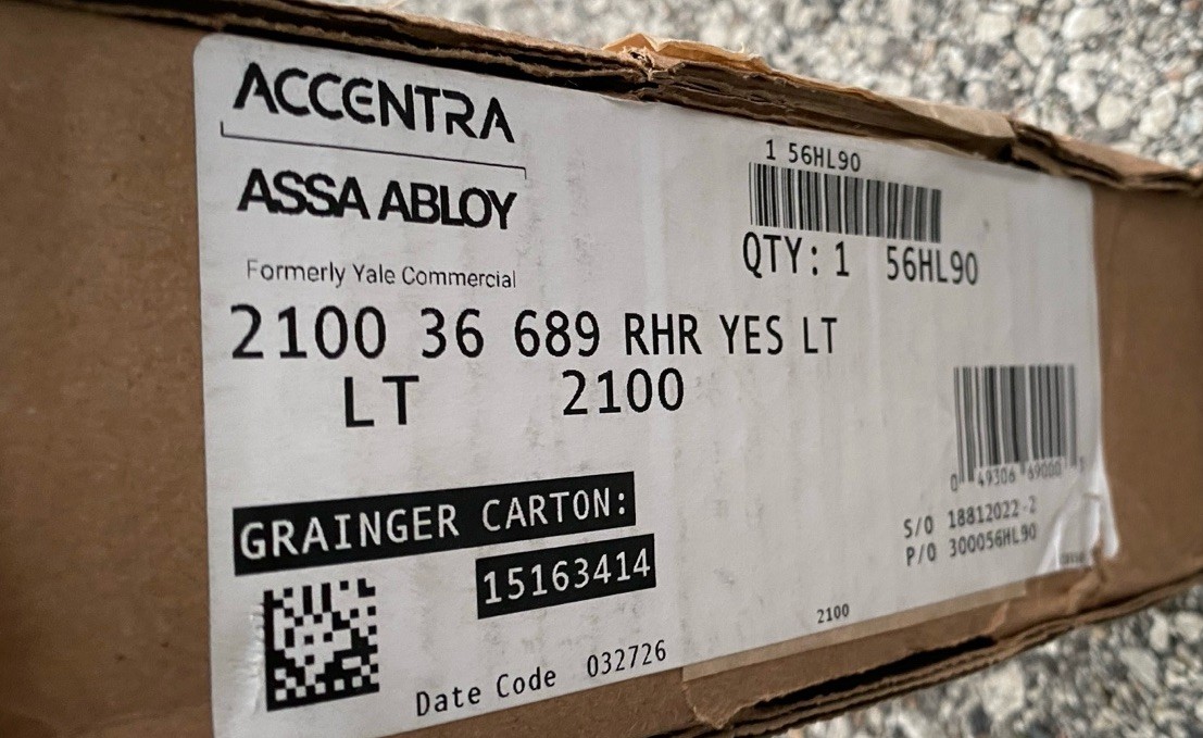 ASSA ABLOY ACCENTRA 2100-36 Exit Device Panic Bar Aluminum 36in Door