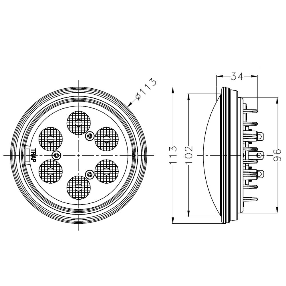 RH / LH LED headlight replacement bulb for Bobcat 6558142 6557486