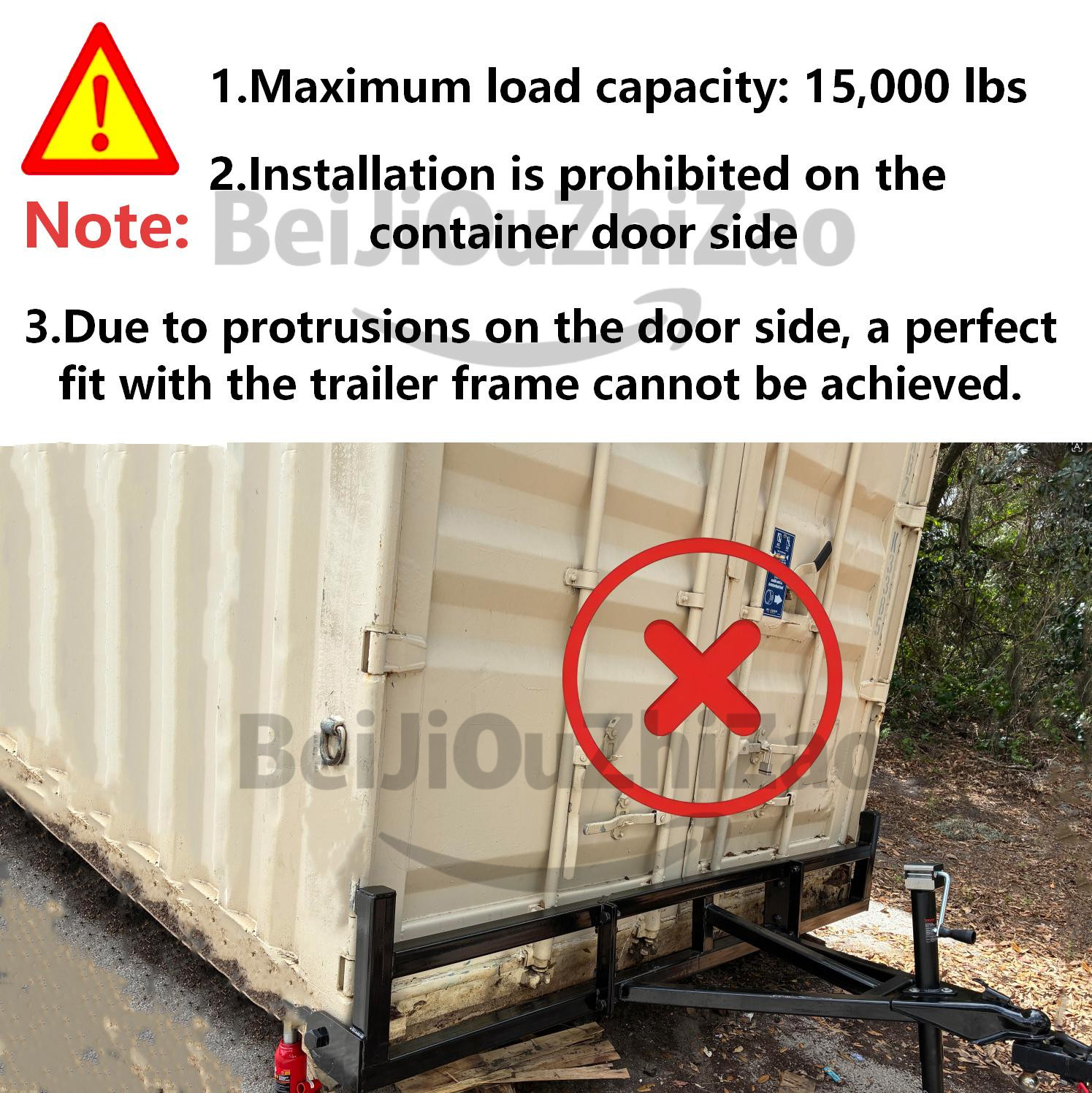 Newly upgrade Shipping Container Tow Bar Tow Hitch Kit Fits 20’/40′ Containers