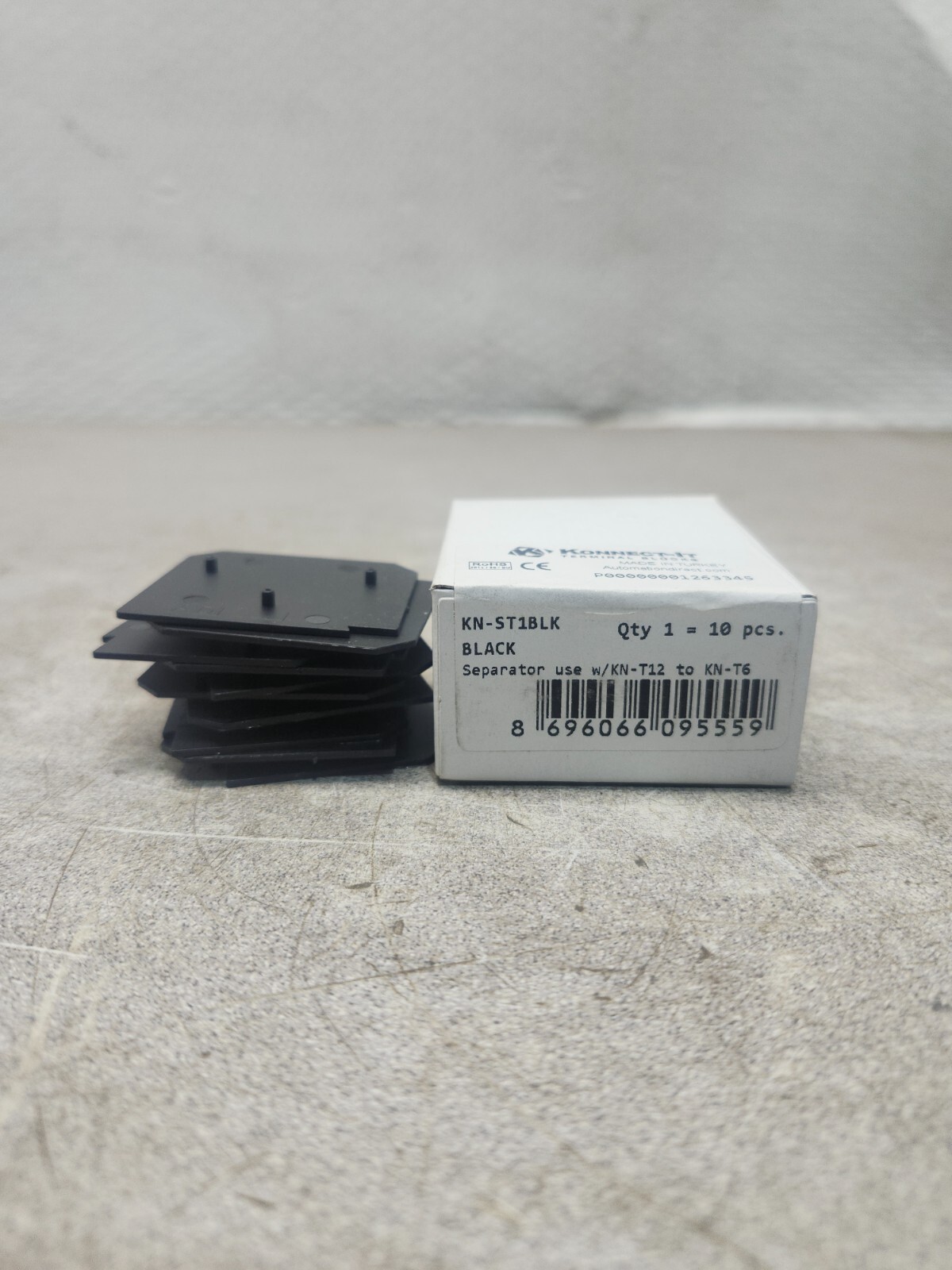 NEW IN BOX LOT OF 3 QTY 30 KONNECT-IT TERMINAL BLOCK SEPARTORS KN-ST1BLK BLACK