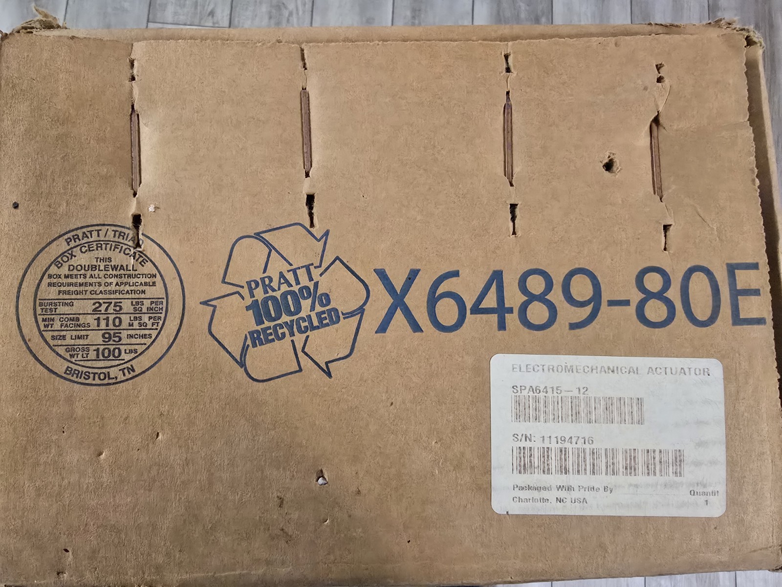 NEW Duff-Norton SPA6415-12 Linear Actuator 12″ Stroke 115VAC NOS w/ Box