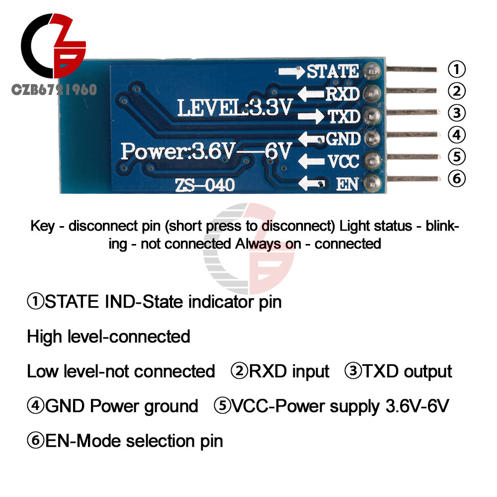 HC-04 Bluetooth Module BLE5.0 Serial Port Module Board Support SPP2.1+BLE5.0