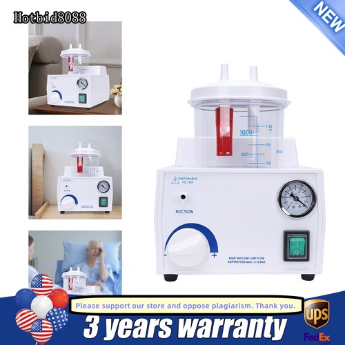 Portable Dental Phlegm Suction Unit Emergency Medical Vacuum Aspirator Machine