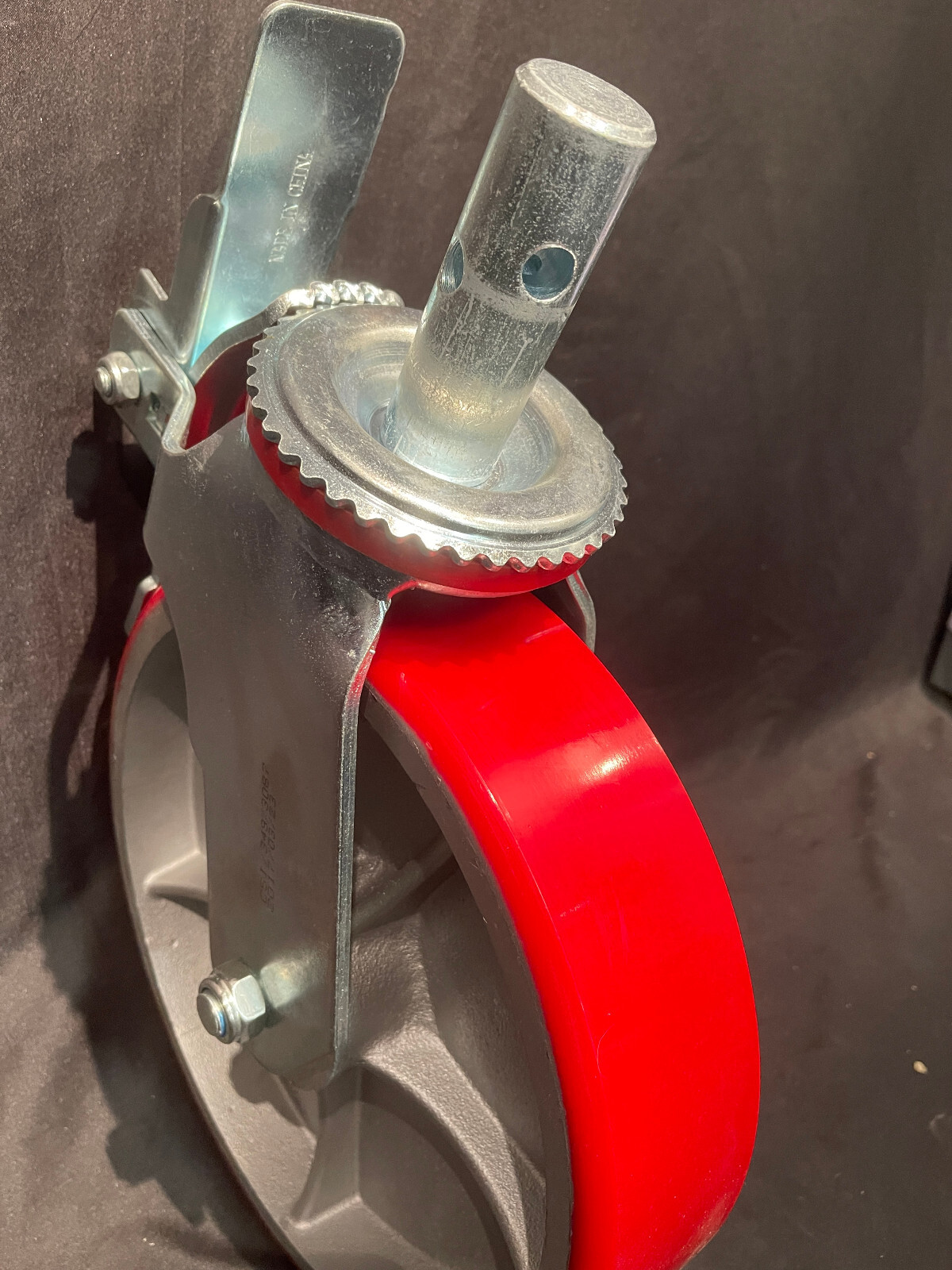 Scaffolding Casters 12″ x 3″ Locking Swivel Casters 1-3/8″ Stem 6000LBS Scaffold