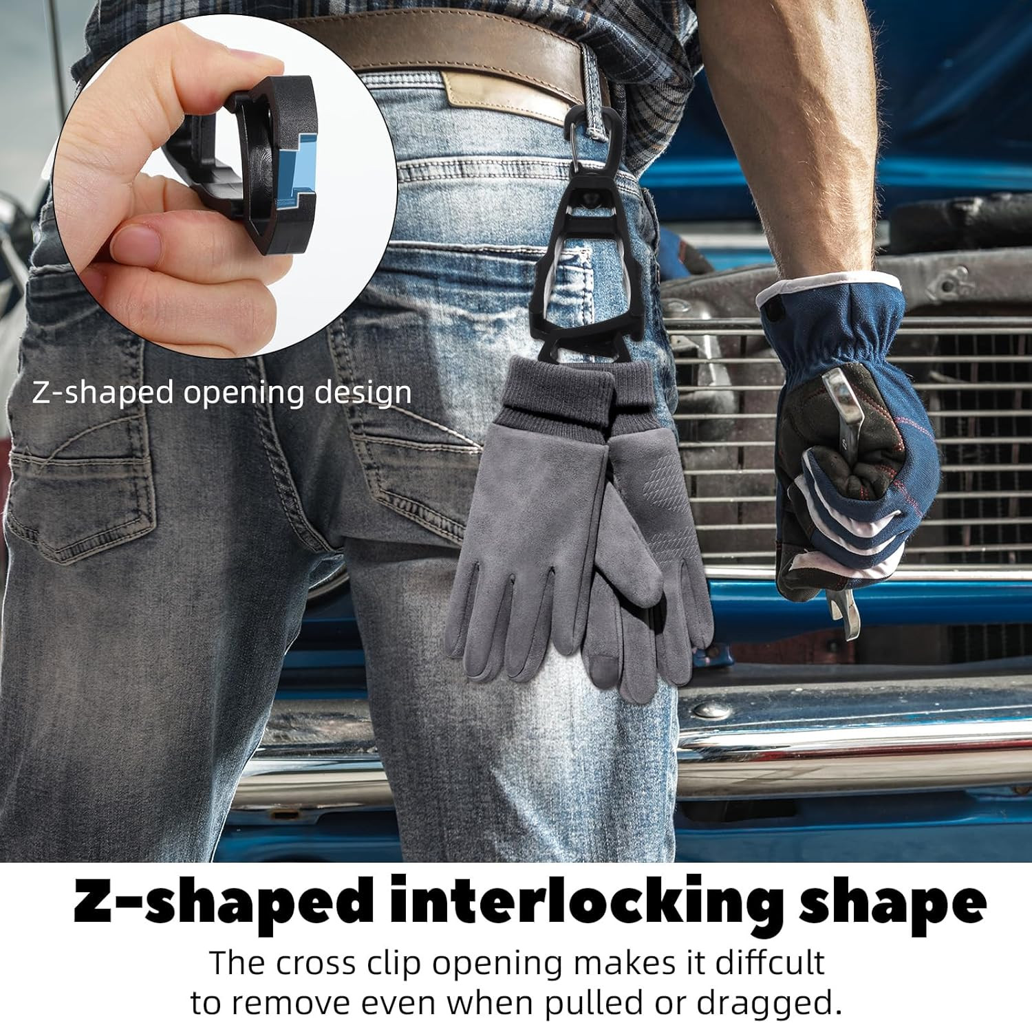 Molain 4Pcs Glove Clips, Glove Holder for Work Grabber Holder Clip to Pants for