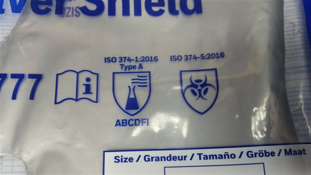 (10 Pair) Honeywell North Silver Shield 2.7 mil Size 9 Chemical Resistant Gloves