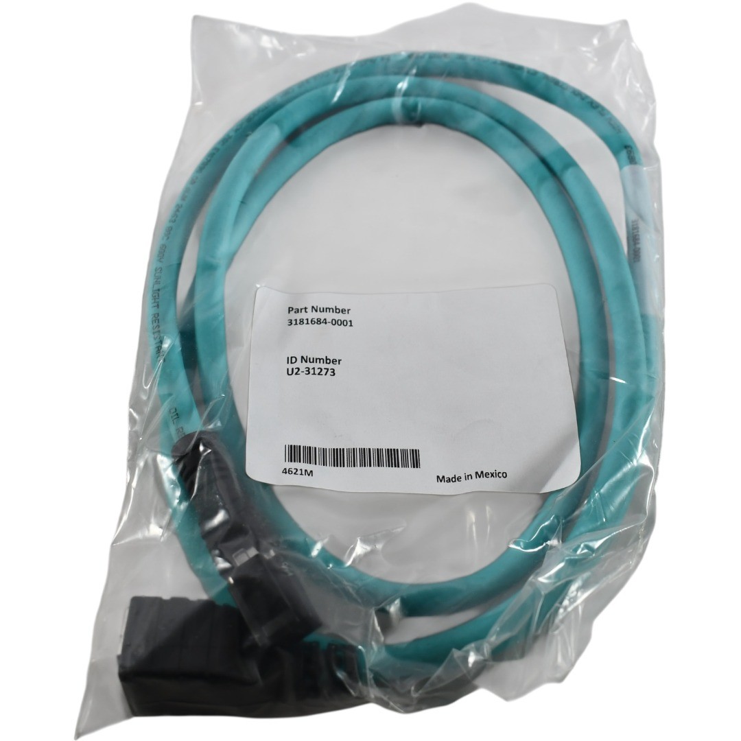 NEW Industrial Ethernet Cable 3181684-0001 Cat 5e Shielded 24 AWG 600V Teal