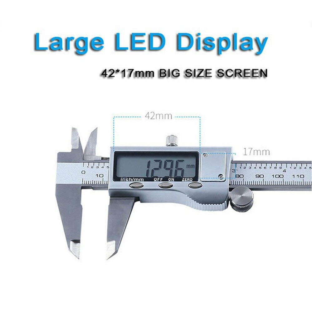 150mm Stainless Steel Caliper Vernier Micrometer Electronic Measuring Tool Ruler
