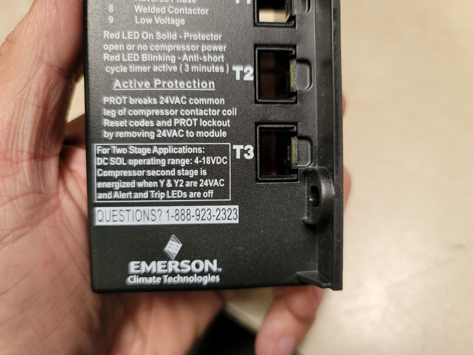EMERSON 543 0038 01 CARRIER Comfort Alert COPELAND Three Phase Protection Module