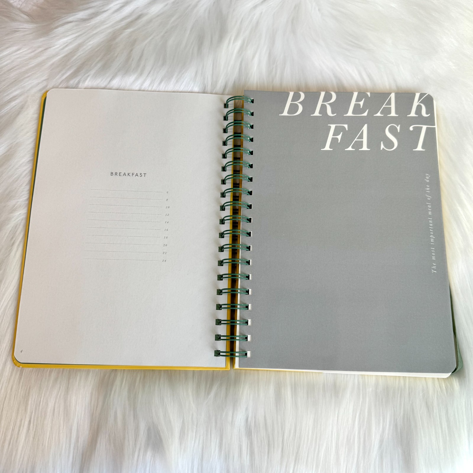 NEW Papier Yellow Recipe Journal Oranges Design Spiral Bound Notebook