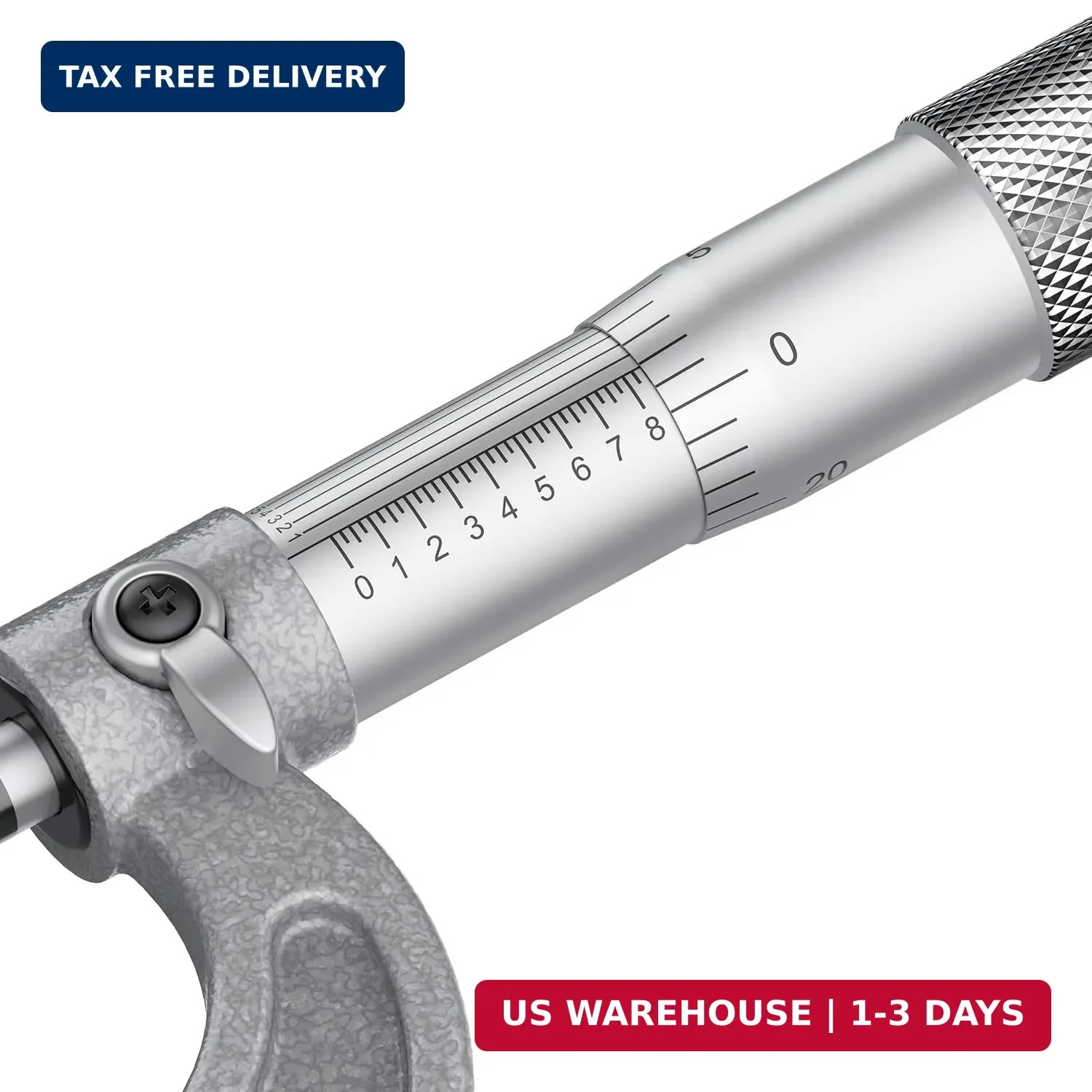 HDLNKAK Outside Micrometer 0-1″, Machinist Micrometer, 0.0001″ Graduation Microm