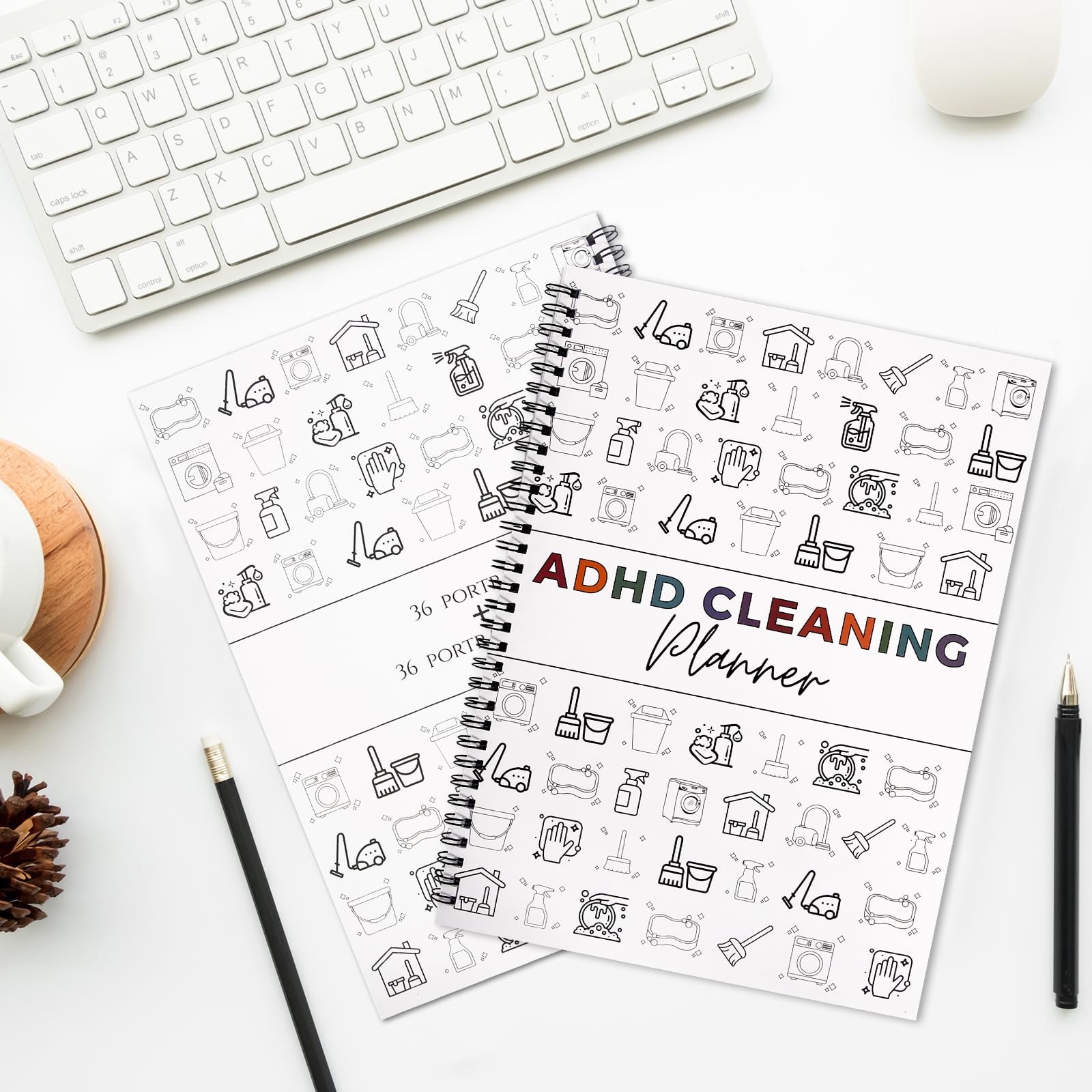 Fasbet 2Pcs Adhd Cleaning Planner For Adults Women Teens Adhd Cleaning And