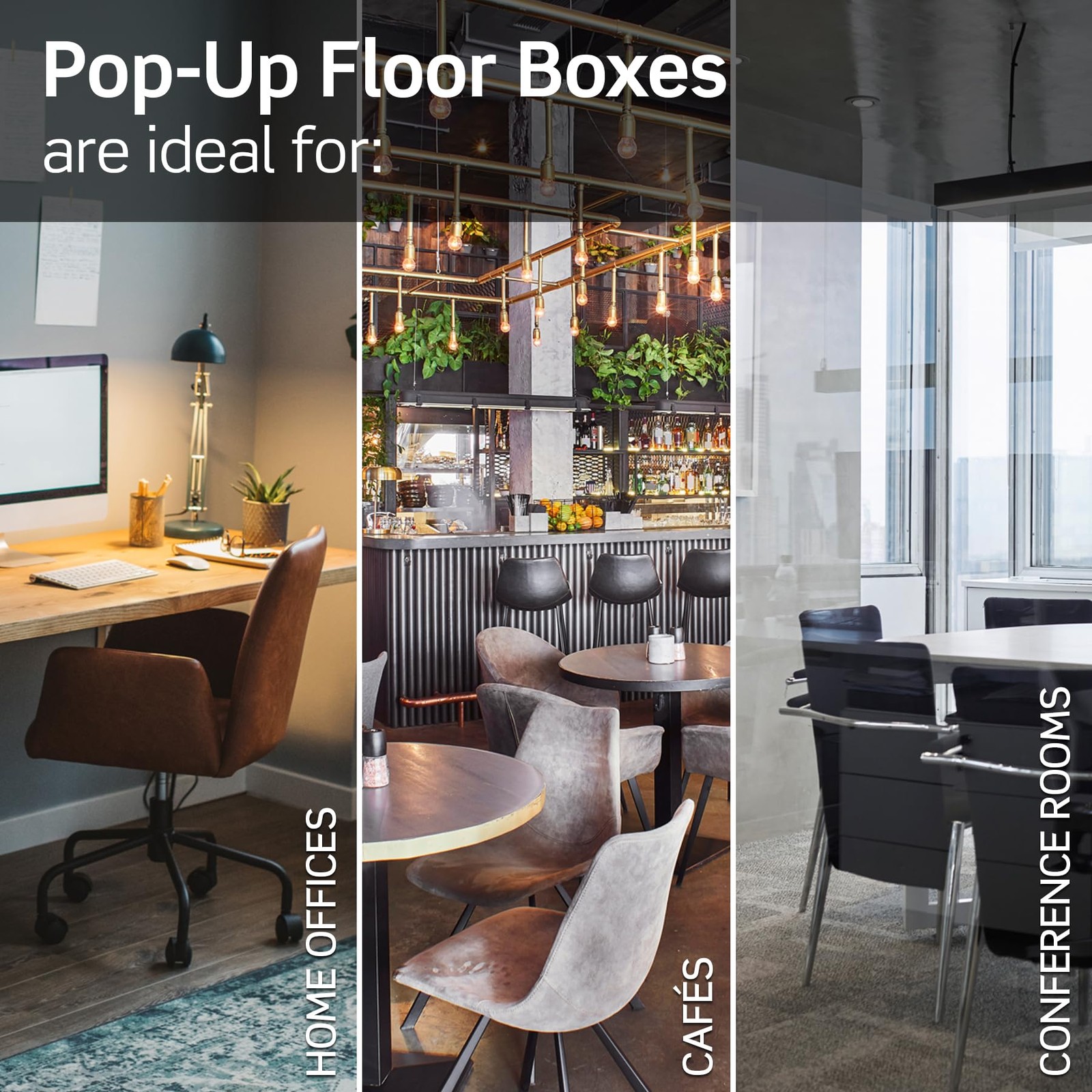 Leviton Pop-Up Floor Box with 20 Amp, Tamper-Resistant Outlet, PFTR2-BN,