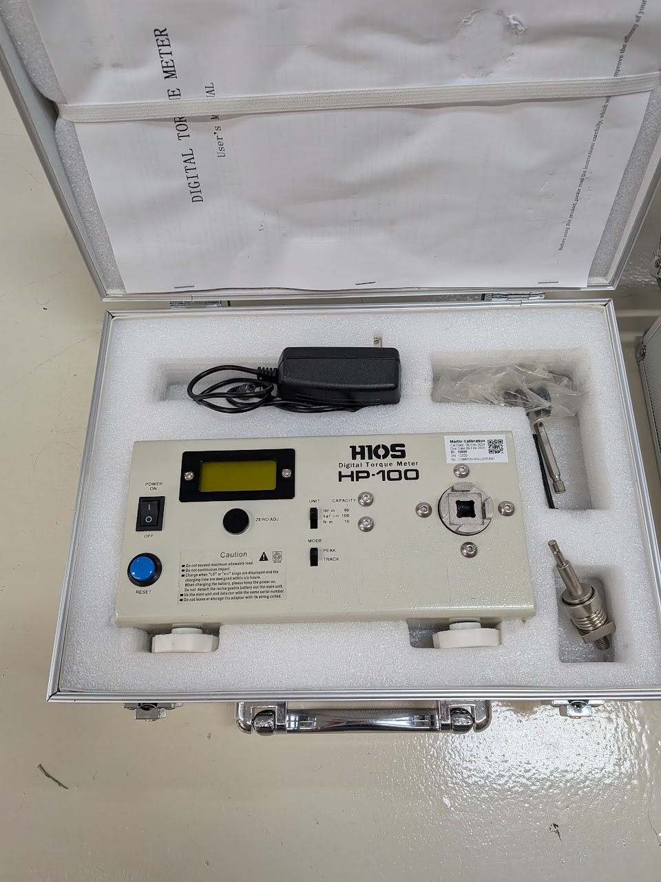 HIOS Digital Torque Meter HP-100 – With Case and accessories – Lot of 2
