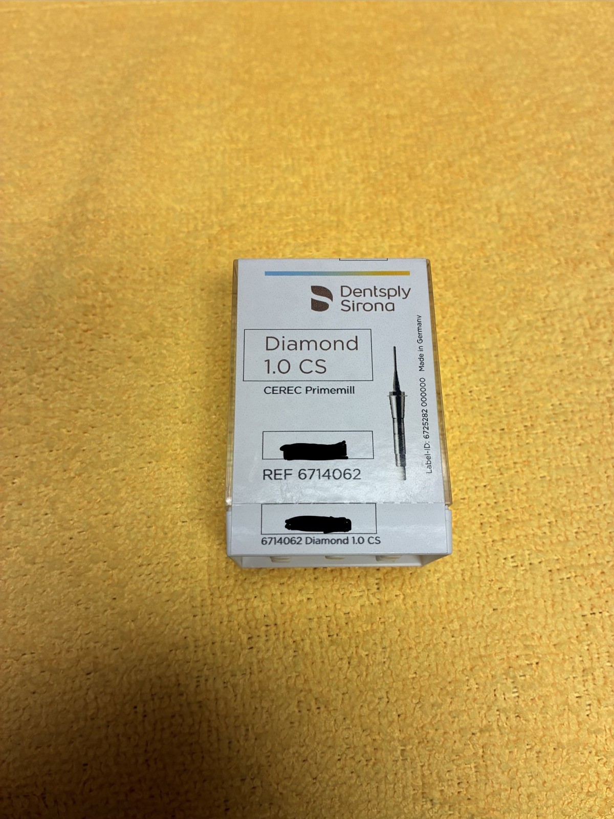Dentsply Sirona Diamond 1.0 CS CEREC Primemill Bur Diamond Grit MPN 6714062