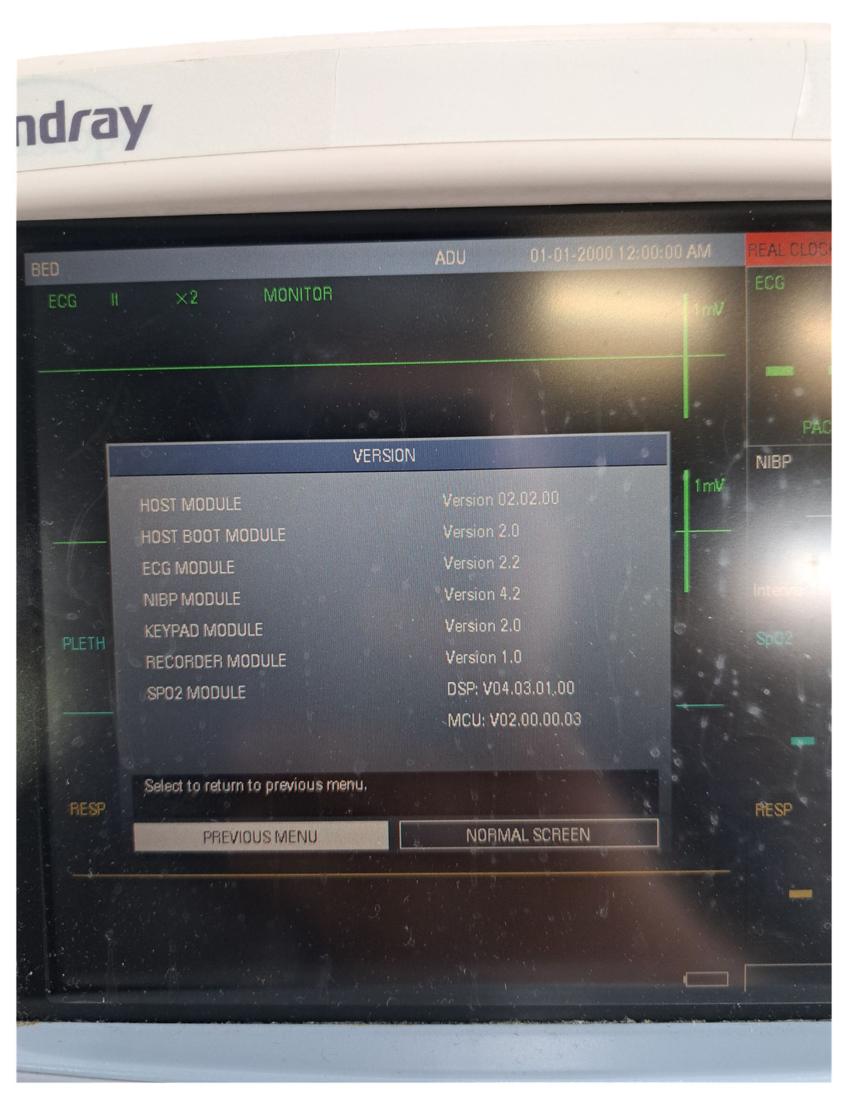 MINDRAY DATASCOPE TRIO PATIENT MONITOR