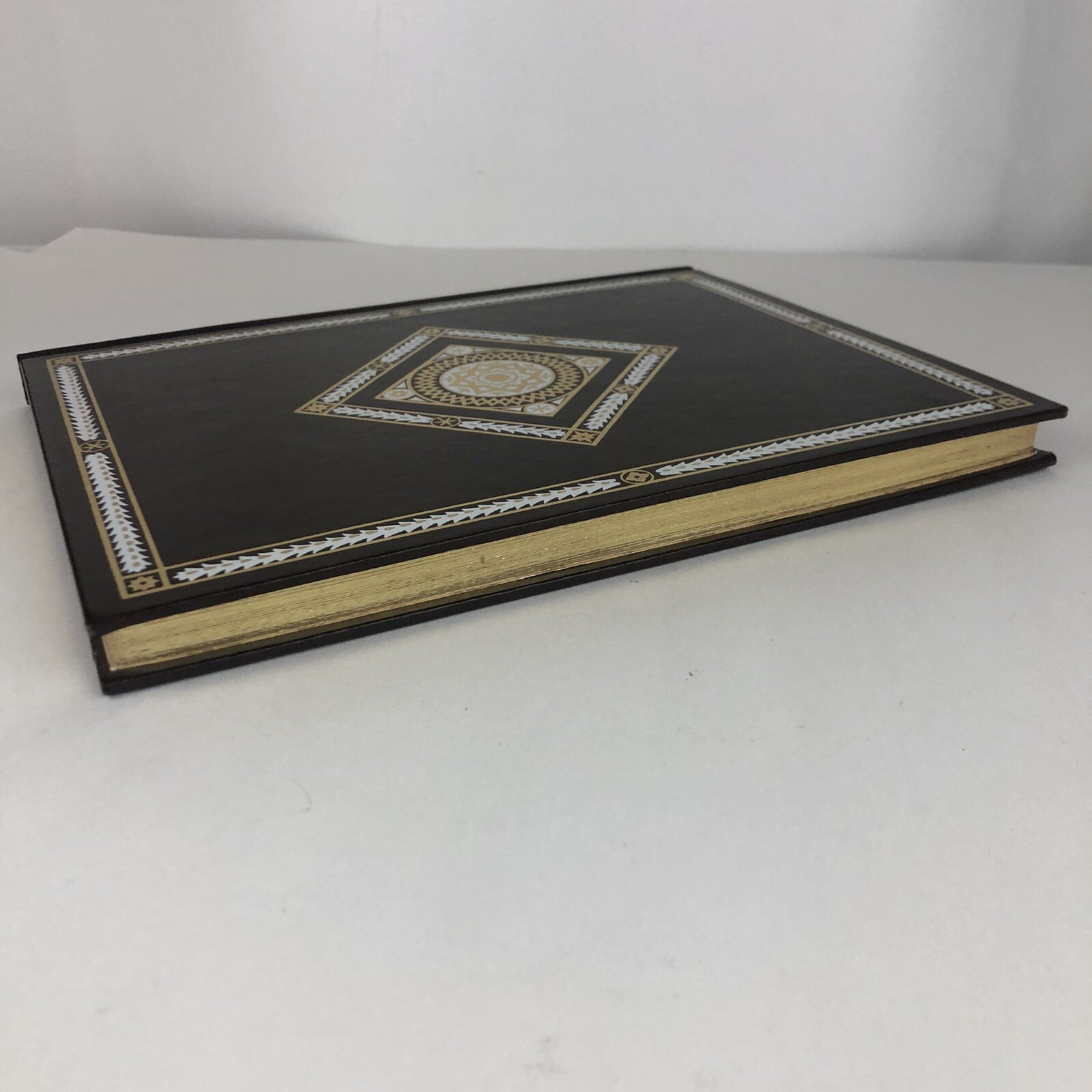 Anything Book Journal Diary Sketch Notebook Brown Gold Vintage Unruled Blank