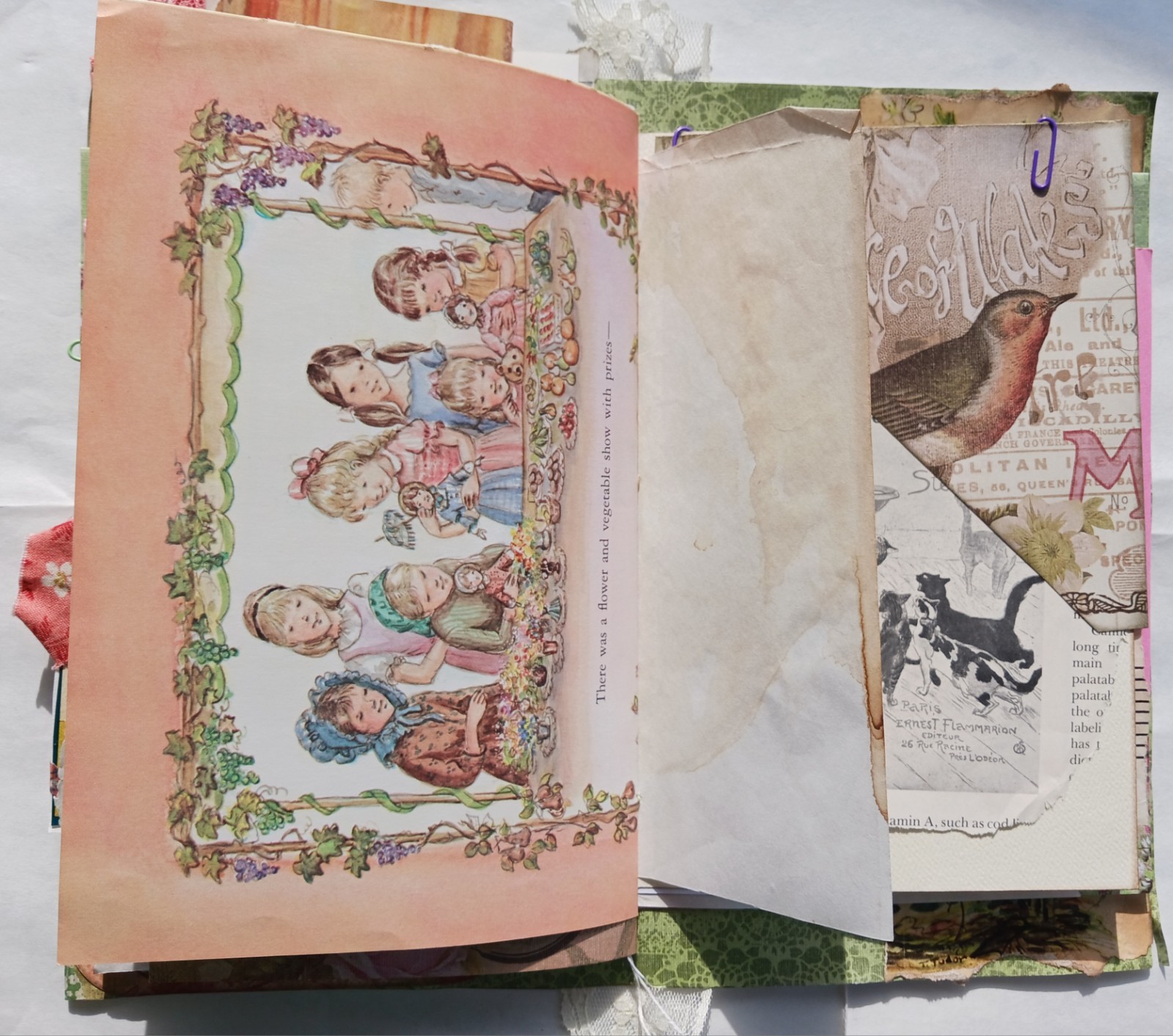 Vintage Style Junk Journal Handmade 86 Pages Women Mother Journal