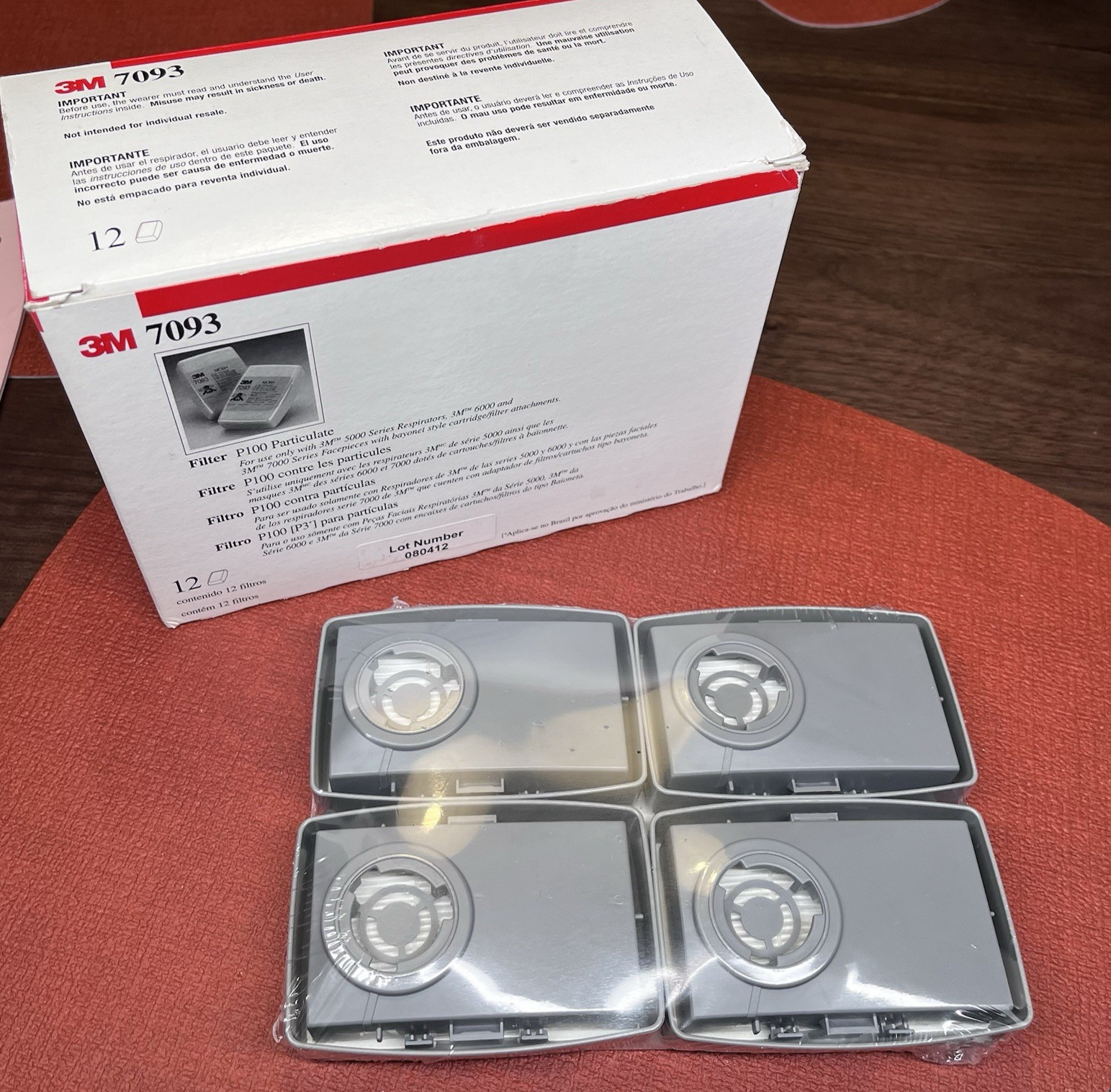 3M 7093 Respiratory Protection Particulate Filter Pack of 12