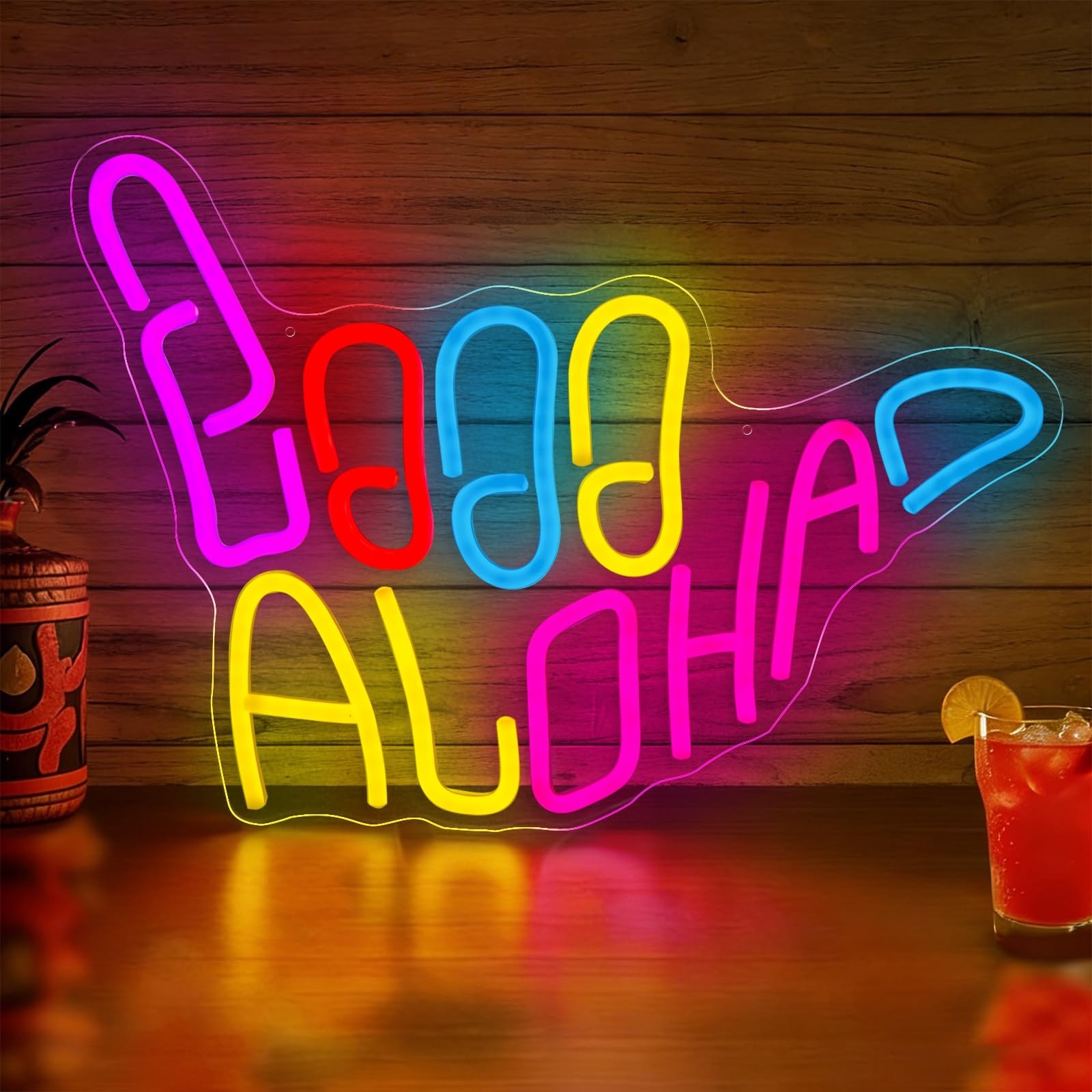 Hand Neon Sign Dimmable Hand Gesture Led Neon Sign Light for Wall Decor Home …