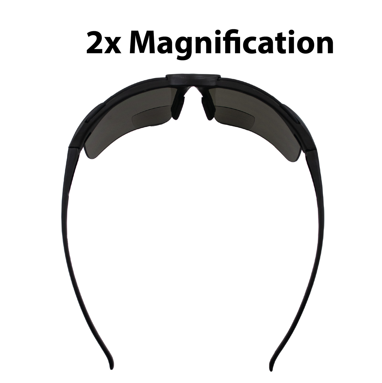 Apex Bifocal Safety Glasses 2.0 Shatterproof Smoke Lens Black Frame ANSI Z87.1