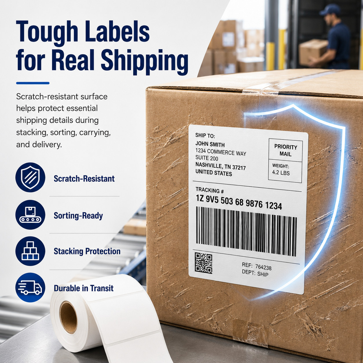 30256 Shipping Label 2-5/16″ x 4″ For DYMO LabelWriter 300 310 320 330 400 450