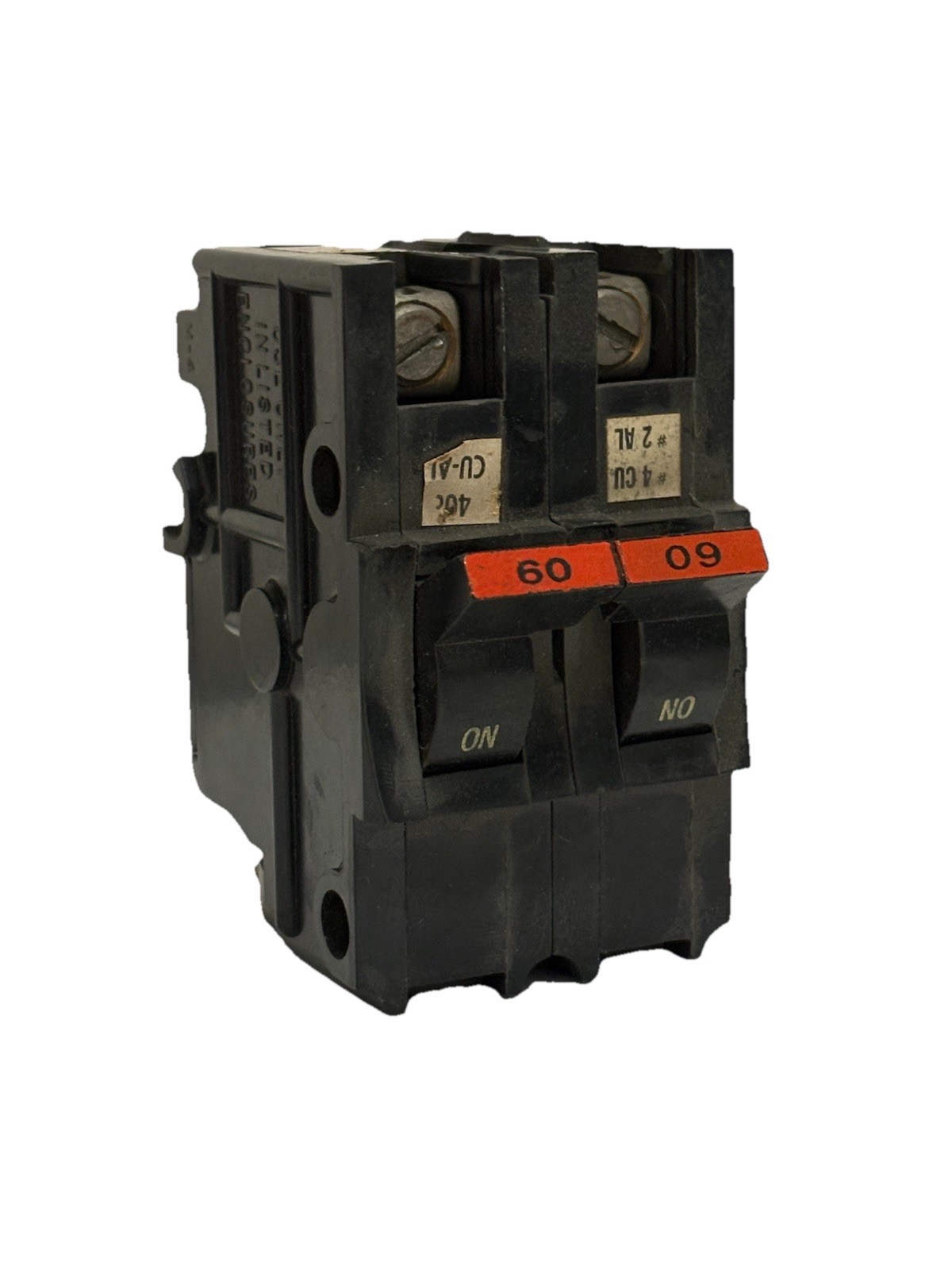 Federal Pacific FPE NA260 2 Pole 60 Amp Stab Lok Circuit Breaker – Red Handle
