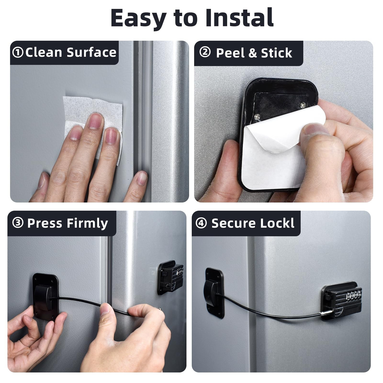Refrigerator Lock, Child Proof Fridge Lock, Baby Safety Lock for Refrigerator…
