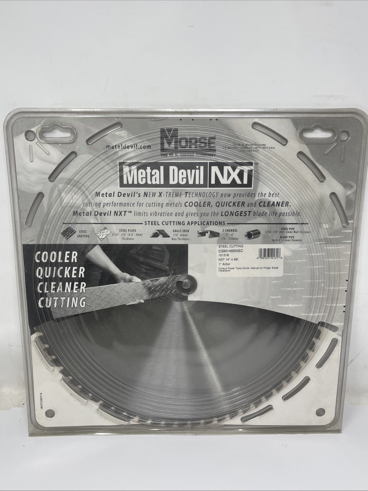 MK Morse 101318 Metal Devil NXT Circular Saw Blade 14”, 66 Teeth NEW, For Steel