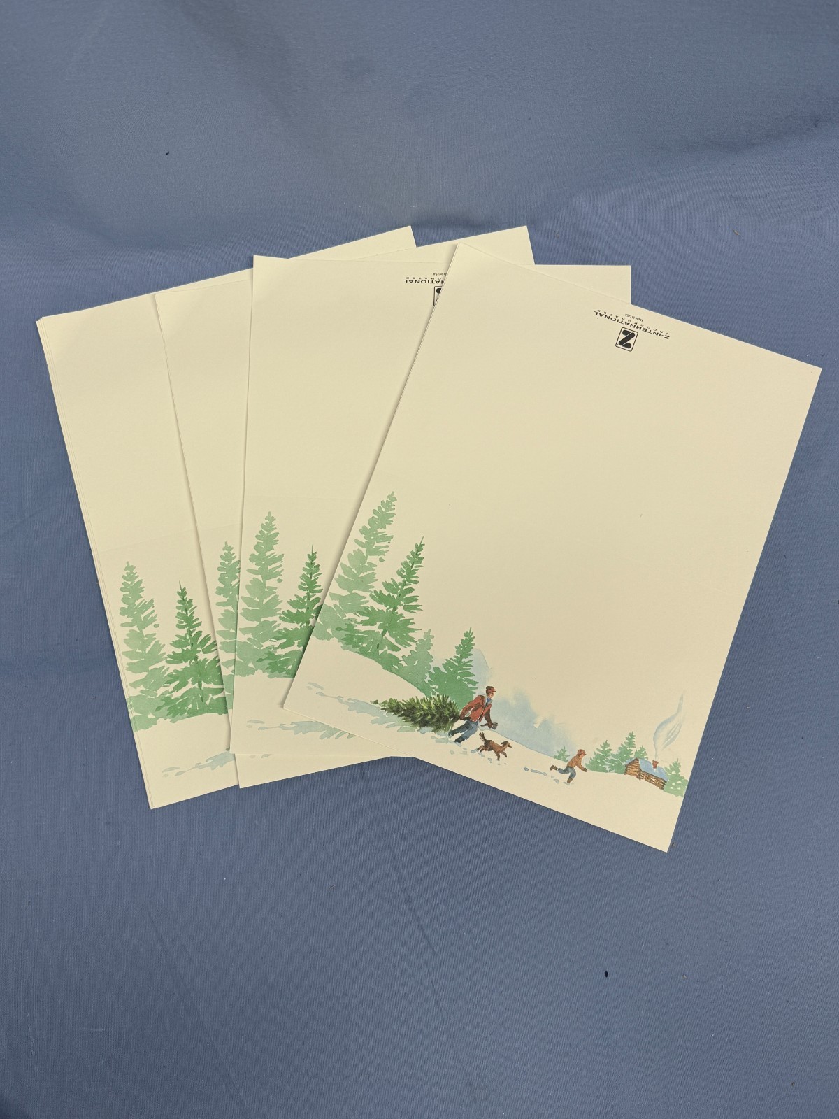 Holiday Papers Stationary Envelopes Vtg Z-Grafix Lot 2 Sealed Packs+ Santa Xmas