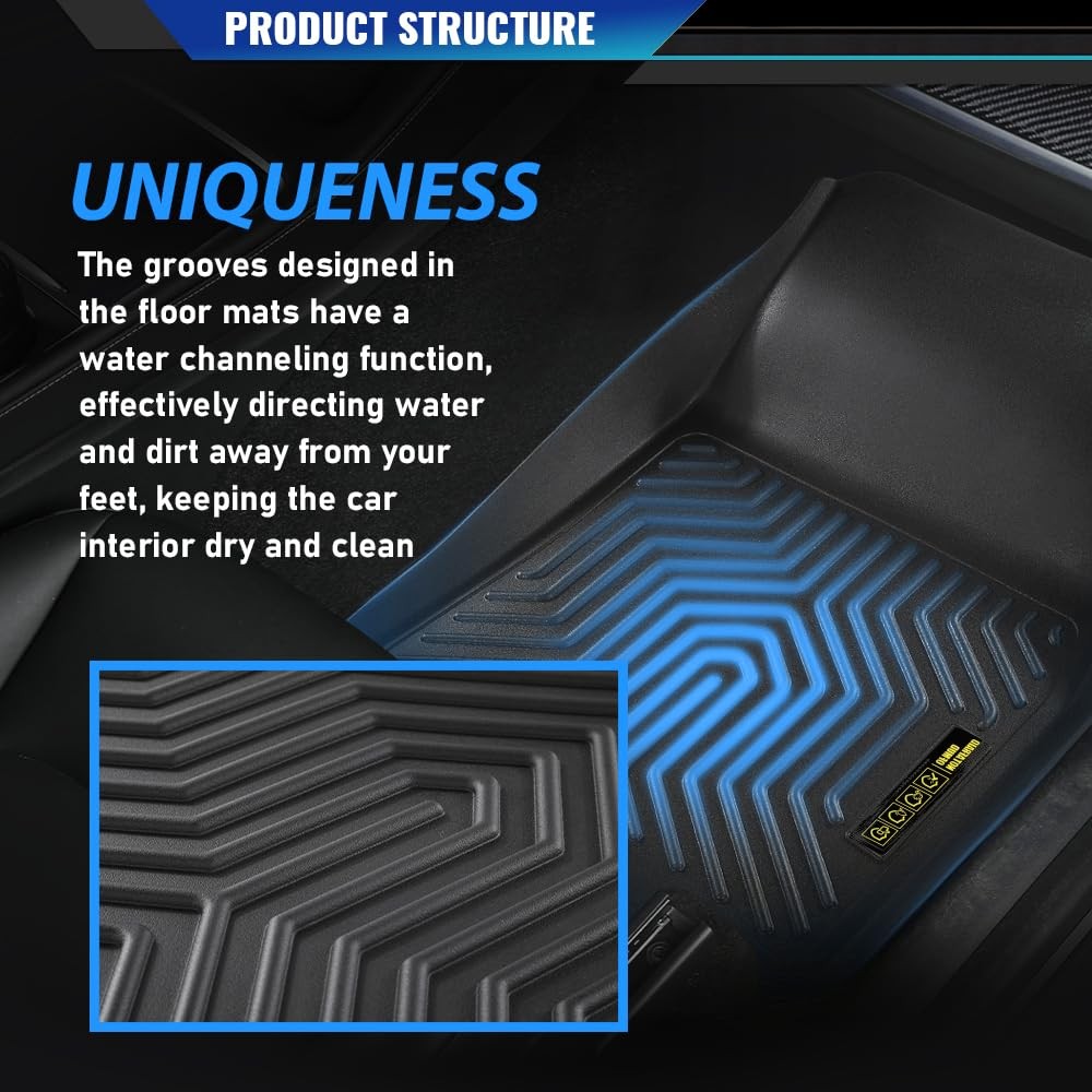 TPE Floor Mats for Insight Civic 2016-2021 All Weather 1st 2nd Row 3PCS