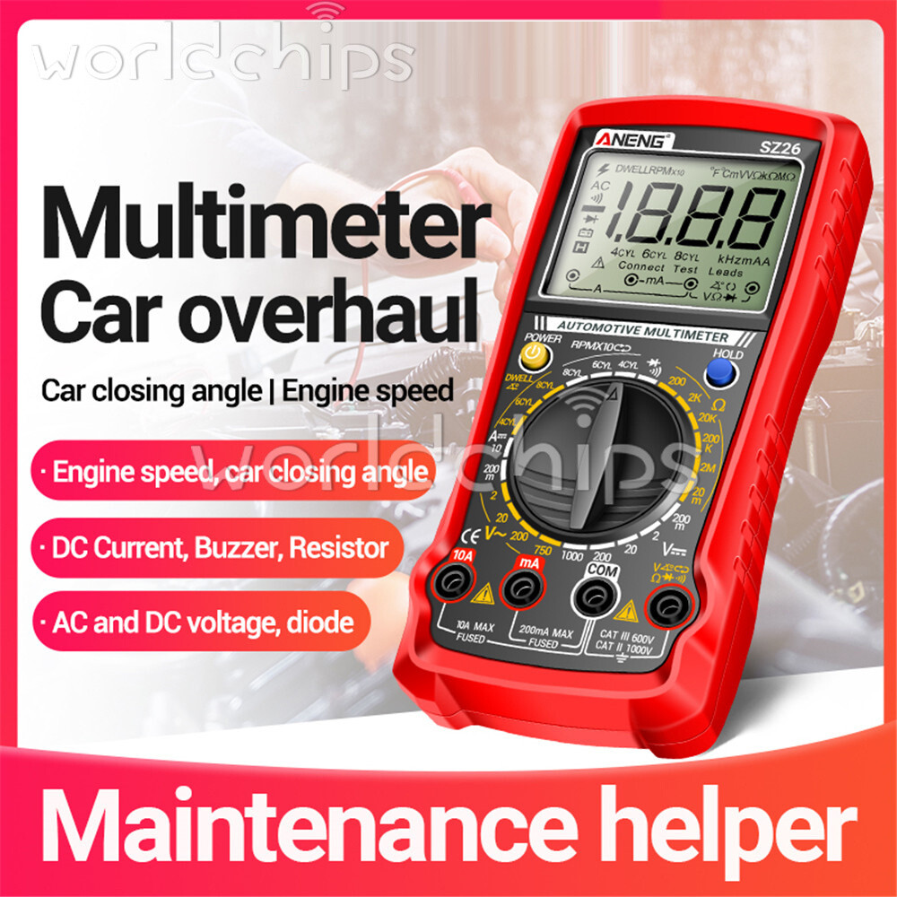 SZ26 Digital Multimeter 0-1000V 1999 Count AC/DC Car Overhaul Diode Resistance