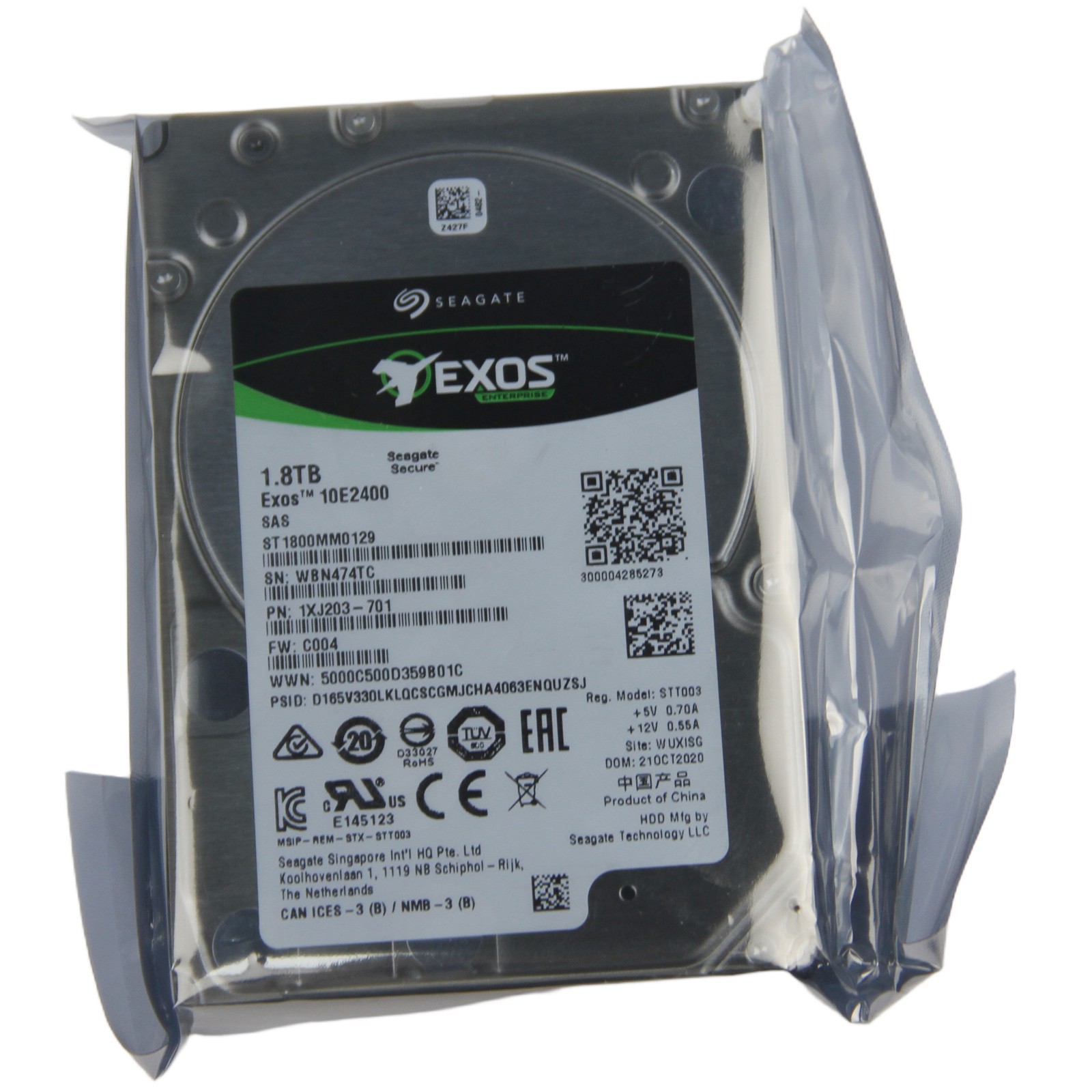 New SEAGATE Exos 10E2400 ST1800MM0129 Hard Drive 1.8TB 10000RPM 12Gb/s 2.